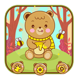 Cute Honey Bear Theme Zeichen