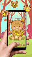 Cute Honey Bear Theme تصوير الشاشة 1