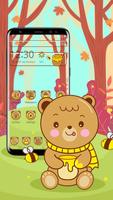برنامه‌نما Cute Honey Bear Theme عکس از صفحه