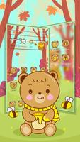 Cute Honey Bear Theme تصوير الشاشة 3