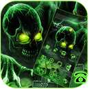 Green Horrific Zombie Skull Theme APK