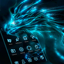 Blue Neon Spirit Dragon Theme APK