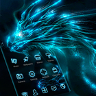 Blue Neon Spirit Dragon Theme icône