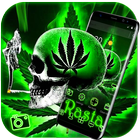 Green Weed Skull Theme icon