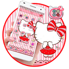 آیکون‌ Cute Pink Kitty Girl Cartoon Theme 😻