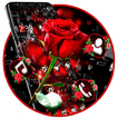 Broken Glass Beautiful Red Rose Theme