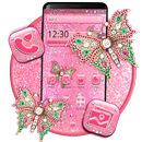 Pink Diamond Butterfly Theme APK