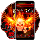 Horror Flame skull Launcher Theme 🔥💀 APK