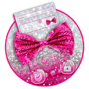 Pink Kitty Glitter Bowknot Launcher Theme 🎀✨ APK