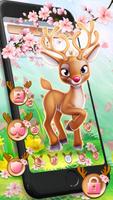 Cute Forest Deer Theme Cartaz