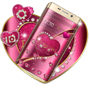 Valentine Pink Heart Glitter Theme 💞💖 APK