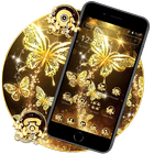 Golden Luxury Butterfly Launcher Theme 🦋 icône