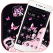 Pink Black Butterfly Launcher Theme 🦋