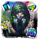 Rock Girl Graffiti Theme ícone