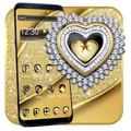 Gold Sparkle Heart Theme
