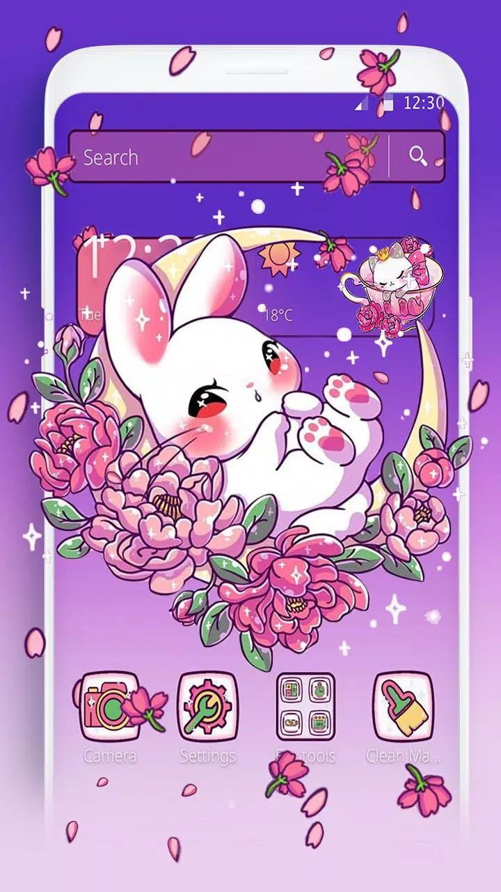 Descarga de APK de Cute Kawaii Bunny Theme para Android