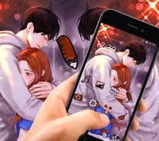 Cute Couple Anime Love Launcher Theme 💑 plakat