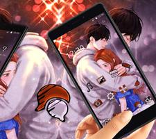 Cute Couple Anime Love Launcher Theme 💑 screenshot 3