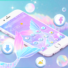 Fancy Glitter Galaxy Whale Theme icône