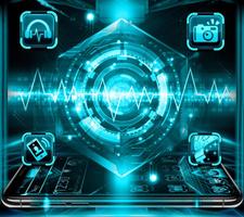 Blue Black Future Technology Theme ảnh chụp màn hình 2