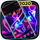 Neon Hand Lights Heart Launcher Theme 💞👌-icoon