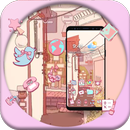 màu hồng cô gái bóng khởi động chủ đề APK