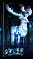 Thème 3D White Deer Affiche