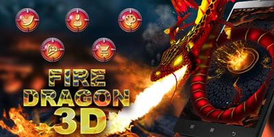 Fire Dragon Robot 3D Affiche