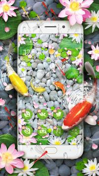Lively Koi Fish 3D Theme poster