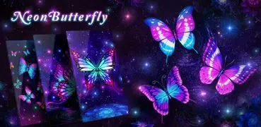 Mariposa púrpura 3D Tema