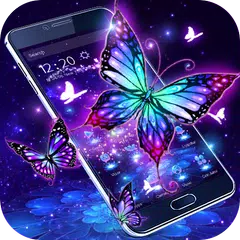 3D夢幻紫色蝴蝶主題 XAPK 下載