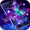 3D Purple Butterfly Theme