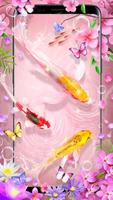 Motyw 3D Ryba koi Akwarium plakat