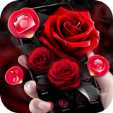 3D 진정한 사랑 붉은 장미 테마 아이콘