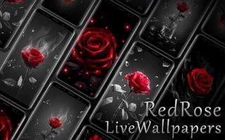 Tema de amor verdadeiro rosa vermelho 3D imagem de tela 3