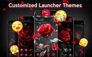 3D Cinta sejati Mawar merah Tema poster