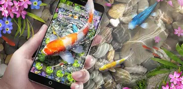 3D Koi Fisch Thema Lebhafter 3D-Welleneffekt