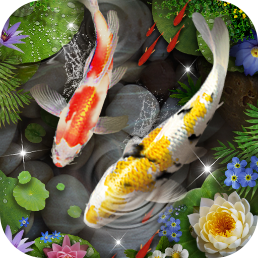 3D Koi Fisch Thema Lebhafter 3D-Welleneffekt