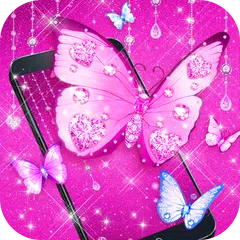 Glittering Butterfly Shiny Theme XAPK download