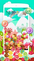 3D Sweet Cartoon Candy Gravity Theme Cartaz