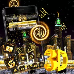 Makka Madina 3D Glass Tech Theme APK download