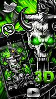 پوستر 3D Gothic Metal Skull Live Wallpaper Theme
