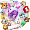 3D Funny Unicorn Emoji Gravity Theme
