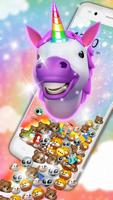 3D Funny Unicorn Emoji Gravity Theme🦄 syot layar 2