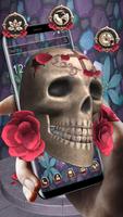 3D Skull Red Rose Theme screenshot 2