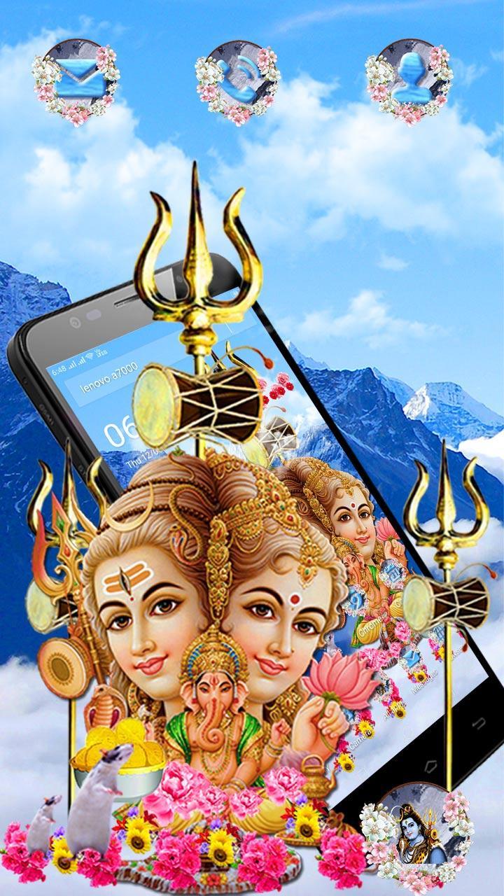 Android İndirme için Lord Shiva 3D Parallax Launcher Theme  APK