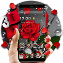 APK 3D Crimson Rose Dew Gravity Theme