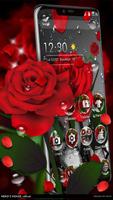 3D Crimson Rose Dew Gravity Theme скриншот 1