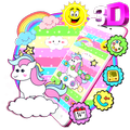 Cute Unicorn 3D Parallax Theme🦄