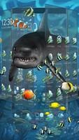 3D Ocean Blue Shark Tank-thema🦈 screenshot 1